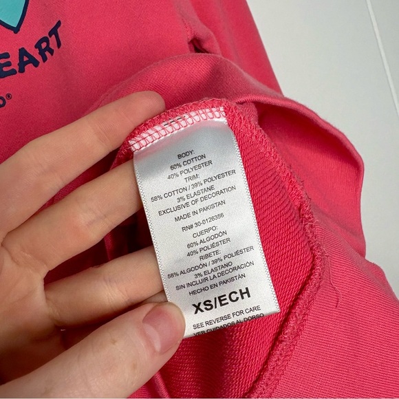 Life Is Good Pink Teaching Is A Work Of Heart Sweatshirt Teacher Women’s Size XS - Picture 5 of 7